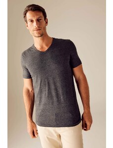 DEFACTO Slim Fit V Neck Basic T-Shirt