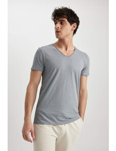 DEFACTO Slim Fit V Neck T-Shirt