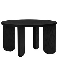 noo.ma Černý dubový konferenční stolek Kuvu 75 cm