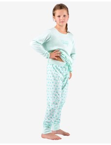 GINA dětské pyžamo dlouhé dívčí 29007P - aqua akvamarín