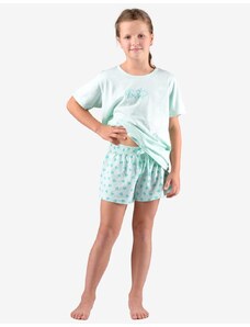 GINA dětské pyžamo krátké dívčí 29008P - aqua akvamarín