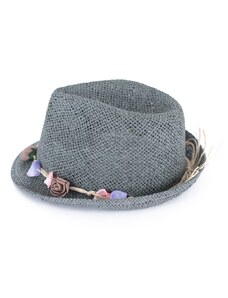 Art of Polo Letní klobouk s kytičkami šedý