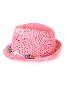 Art of Polo Letní klobouk s kytičkami růžový