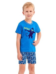 Taro Chlapecké pyžamo Damian modré opice