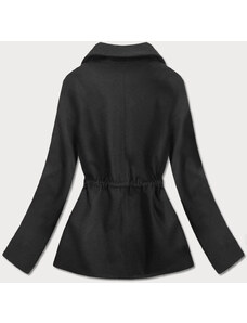 ROSSE LINE Krátký černý volný dámský kabát (2727)