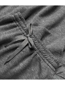 J.STYLE Tmavě šedý dámský dres s oversize mikinou (8C69-5)