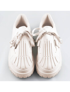 Fairy Béžové dámské sportovní boty se zakrytým šněrováním (RA2049)