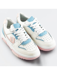 Mix Feel Bílo-světle modré dámské sportovní boty (AD-555)