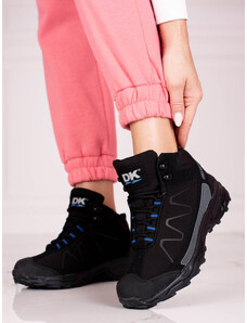 DK Designové trekingové boty dámské černé bez podpatku