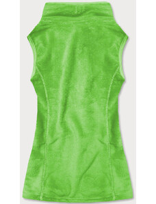 J.STYLE Dámská plyšová vesta v neonově zelené barvě (HH003-44)