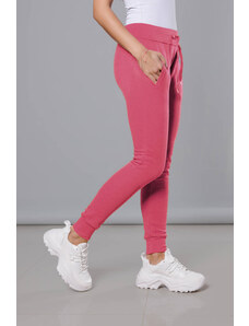 J.STYLE Růžové teplákové kalhoty (CK01-58)