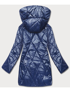 S'WEST Modrá dámská bunda s ozdobnou kapucí (B8126-72)