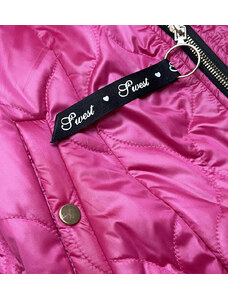 S'WEST Krátká růžová dámská bunda se stojáčkem (B8122-83)