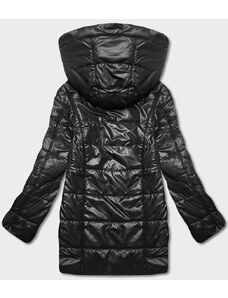 S'WEST Černá dámská bunda s asymetrickým zipem (B8087-101)
