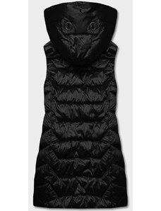 S'WEST Černá dámská vesta s kapucí (B8107-1)