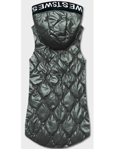 S'WEST Dámská vesta v khaki barvě s kapucí (B8149-11)