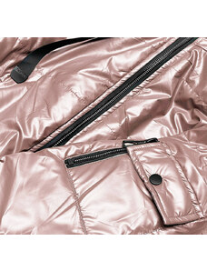 S'WEST Krátká dámská bunda v perleťově růžové barvě (B8138-51)