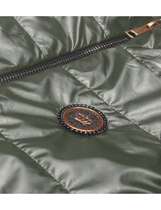S'WEST Krátká dámská vesta v khaki barvě se stojáčkem (B8152-11)