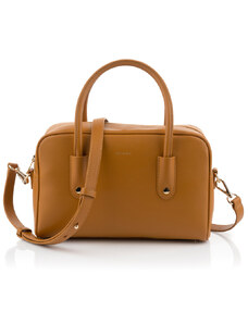 KABELKA GANT ICONIC MEDIUM LEATHER BAG hnědá None