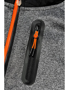 J.STYLE Černo-grafitová dámská sportovní bunda s neonovými vsadkami (8M911-392)