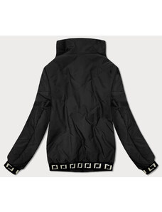 S'WEST Krátká černá dámská bunda se stojáčkem (B8016-1)