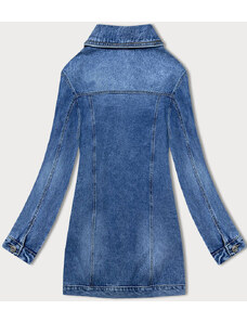 GOURD JEANS Světle modrá dámská džínová bunda s protrženími (GD8727-K)