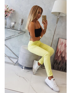 K-Fashion Kalhoty v barvě denim yellow