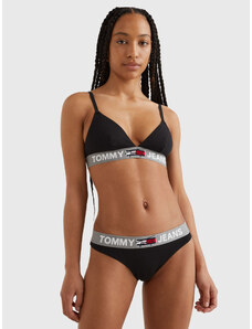 Dámská tanga LOGO WAISTBAND THONG UW0UW02823BDS černá - Tommy Hilfiger