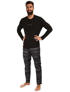 Pánské pyžamo NM2184E C76 černé s potiskem - Calvin Klein
