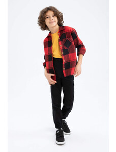 DEFACTO Boys Cargo Jogger Gabardine Sustainable Trousers