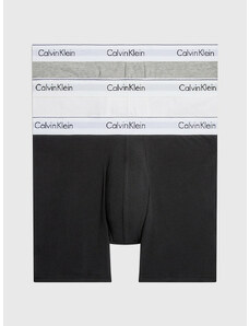Pánské boxerky 3 Pack Boxer Briefs Modern Cotton 000NB2381AMP1 černá/bílá/šedá - Calvin Klein