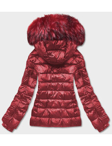 W COLLECTION Krátká červená dámská zimní bunda (YP-20129-8)