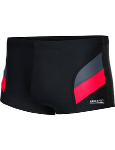 AQUA SPEED Plavecké šortky Aron Black/Red/Grey Pattern 16