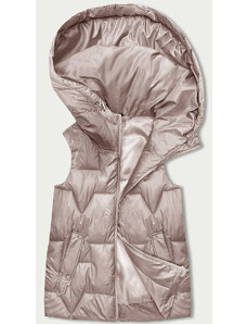 S'WEST Bledě růžová dámská vesta s kapucí (B8171-51)