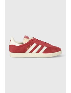 Semišové sneakers boty adidas Originals Gazelle červená barva, IG1062