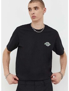 Bavlněné tričko Dickies černá barva, s potiskem