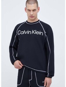 Tréninková mikina Calvin Klein Performance černá barva, s potiskem