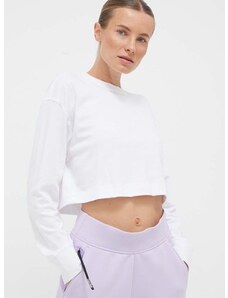 Tričko s dlouhým rukávem Calvin Klein Performance bílá barva