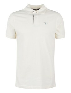 Barbour Tartan Poloshirt Pique — Whisper Classic White