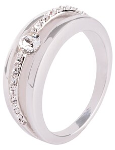 bonprix Prsten s křišťálovými kameny Stříbrná