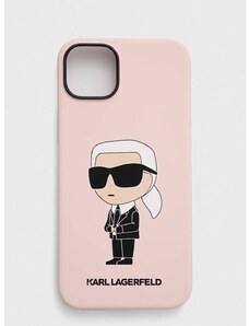 Obal na telefon Karl Lagerfeld iPhone 14 Plus 6,7 růžová barva