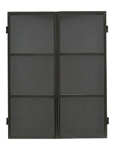 House Doctor Černá kovová vitrína Collect 90 x 70 cm