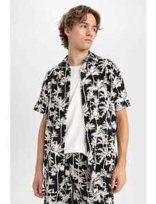 DEFACTO Regular Fit Cotton Printed Short Sleeve Shirt