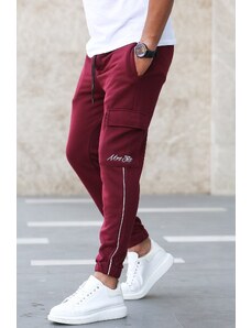 Madmext Claret Red Pocketed Men's Tracksuit 4828