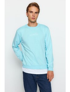 Trendyol Mint Men's Regular/Real Fit Crew Neck Sweatshirt