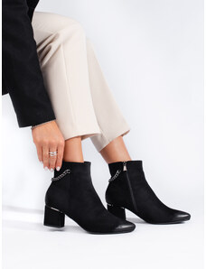 Black suede women's ankle boots on Vinceza post
