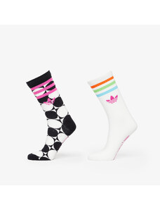 Pánské ponožky adidas Originals x RICH MNISI Pride Sock 2-Pack Black/ Off White