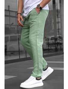 Madmext Green Muslin Fabric Men's Basic Trousers 6507