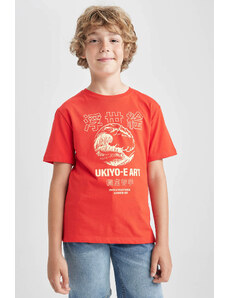 DEFACTO Boy New Regular Fit Crew Neck Printed Short Sleeve T-Shirt