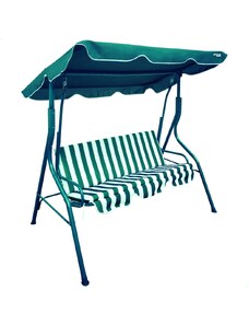 Mirtex Tkanina TENDA SOLE TAORMINA 220 (217 zeleno-šedé pruhy)-200cm / METRÁŽ NA MÍRU